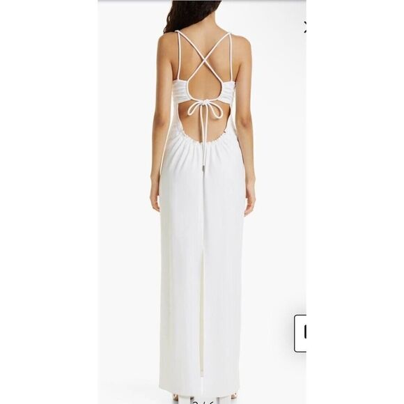 Tanya Taylor White Dasha Strappy Knit Maxi Dress Size L NWT $585 - Picture 5 of 12